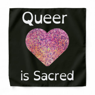 Pink and Black Queer Love Is Sacred Bandana