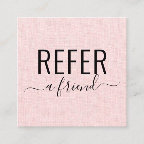 Pink and Black Salon Refer A Friend Referral Card