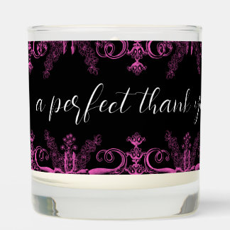 Pink and black Scented Jar Candle