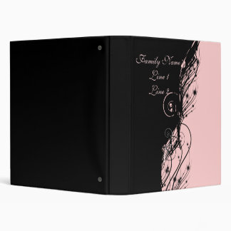 Pink and Black Scrapbook Binder