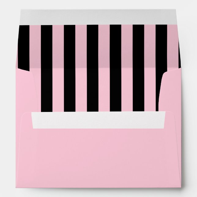 Pink and Black Striped Envelope (Back (Bottom))