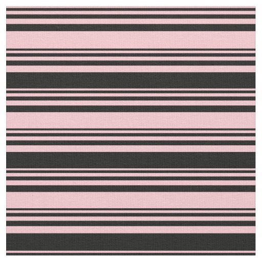 Pink and Black Striped Pattern Fabric