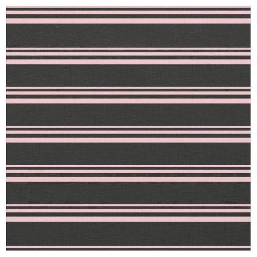 Pink and Black Stripes Pattern Fabric