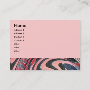 Pink And Black Swirl Business Card by DonnaGrayson at Zazzle