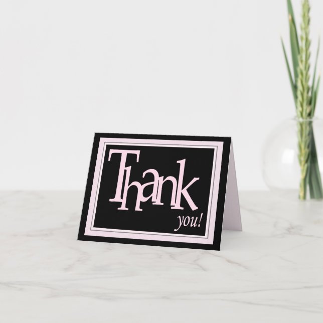 Pink and Black Thank You (Front)