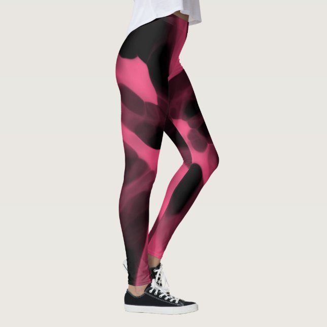 pink and black Tie-dye Leggings (Right)