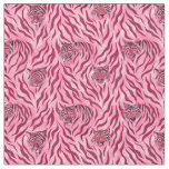 Pink and Black Tiger Print Pattern Fabric