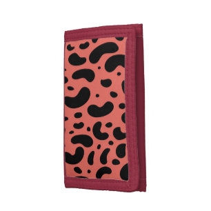 Pink and Black Trifold Wallet
