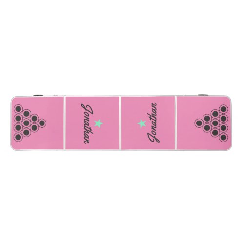 Pink and Black Vintage GR Star Signature Beer Pong Table