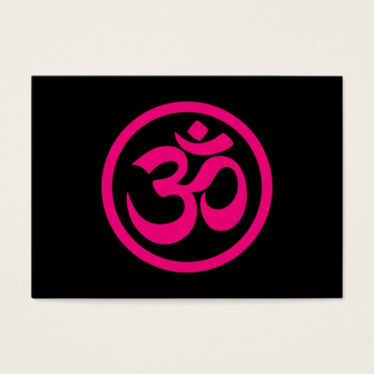 Pink and Black Yoga Om Circle (Front)