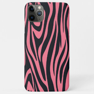 Pink and Black Zebra Animal Print iPhone 11 Pro Max Case