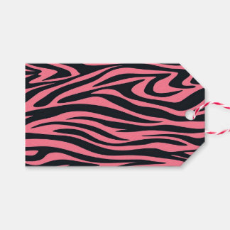 Pink and Black Zebra Animal Print  Gift Tags