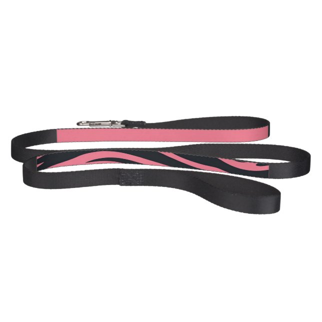 Pink and Black Zebra Animal Print  Pet Leash (Full)