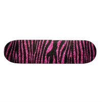 Pink and Black Zebra Print bling (faux glitter)