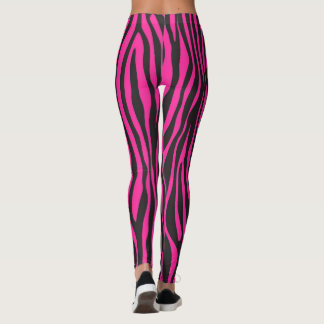 Pink and Black Zebra Print Leggings