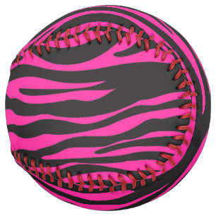 Pink and Black Zebra Print Softball