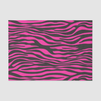 Pink and Black Zebra Stripes Tissue Paper