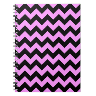 Pink and Black Zigzag Notebook