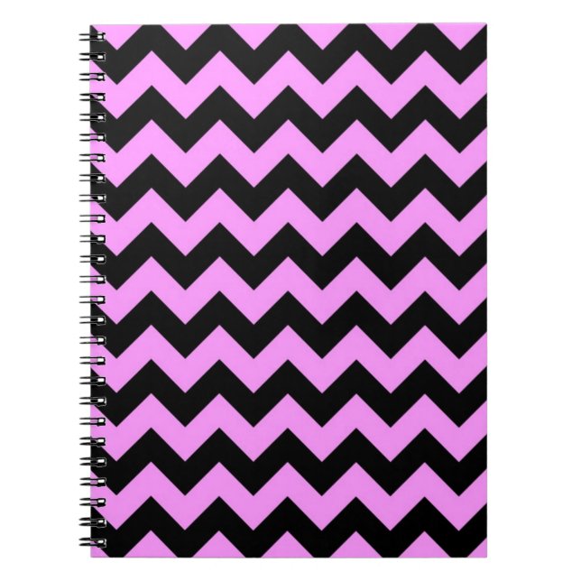Pink and Black Zigzag Notebook (Front)