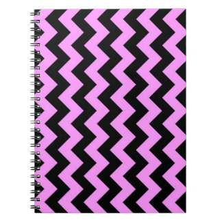 Pink and Black Zigzag Notebook