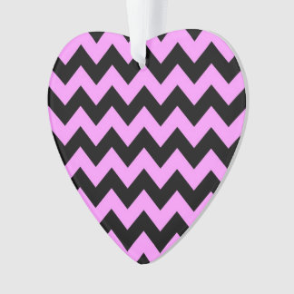 Pink and Black Zigzag Ornament