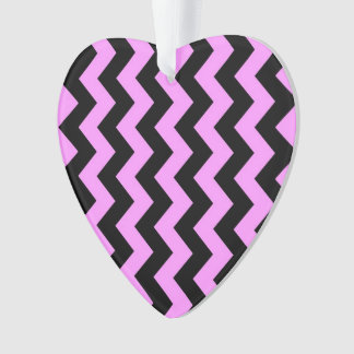 Pink and Black Zigzag Ornament