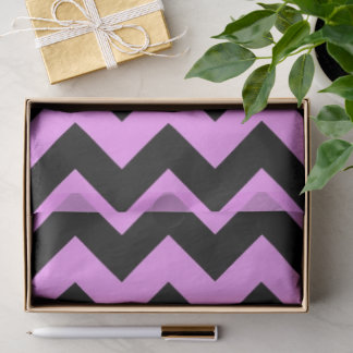 Pink and Black Zigzag Tissue Paper