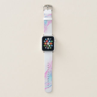 Pink and Blue Abstract Art Apple Watch Band