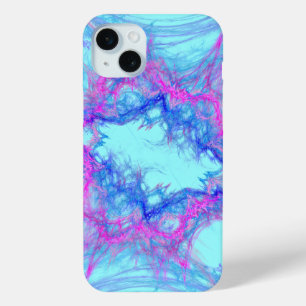 pink and blue abstract art  iPhone 15 plus case