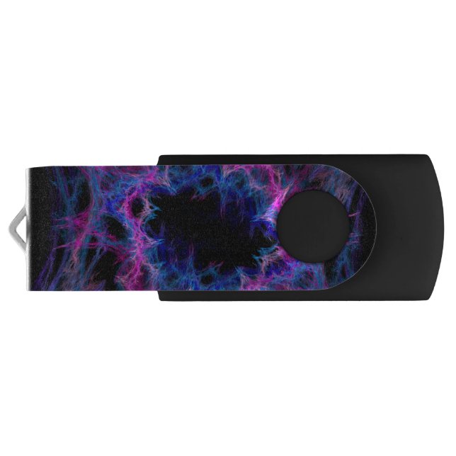 pink and blue abstract art  flash drive (Back)