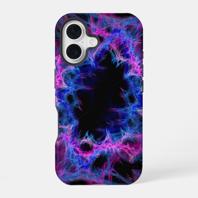 pink and blue abstract art  iPhone case (Back)
