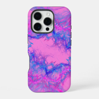 pink and blue abstract art iPhone 16 pro case