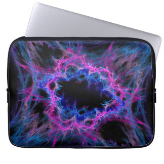 pink and blue abstract art laptop sleeve