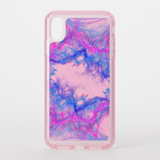 pink and blue abstract art speck iPhone XS max case