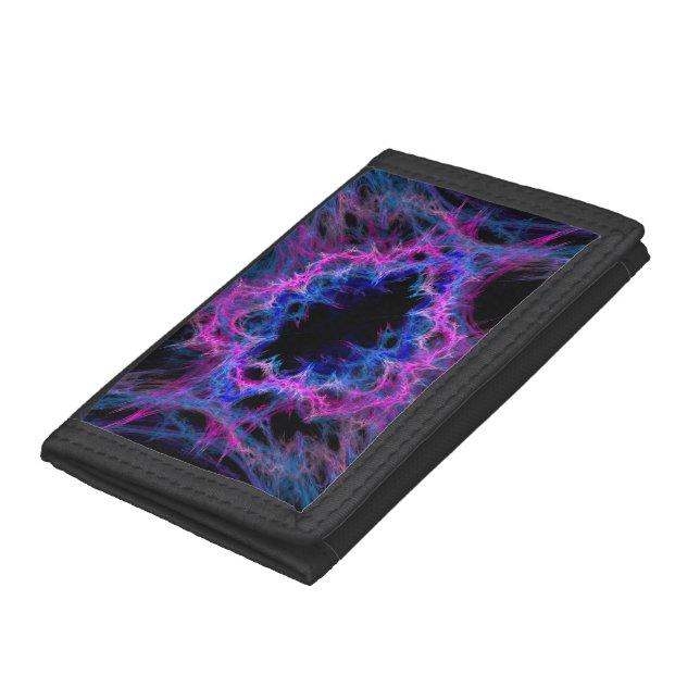 pink and blue abstract art  trifold wallet (Bottom)