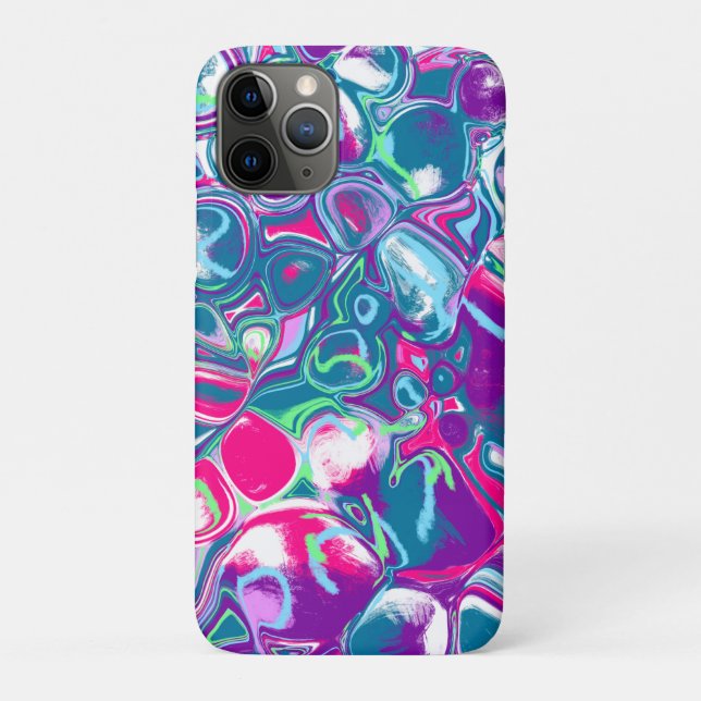 Pink and Blue Abstract Fluid Art Case-Mate iPhone Case (Back)