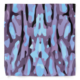 Pink and Blue Abstract Pattern Bandana