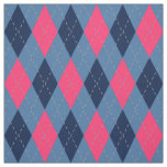Pink and Blue Argyle Pattern Fabric