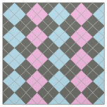 Pink and Blue Argyle Pattern Fabric