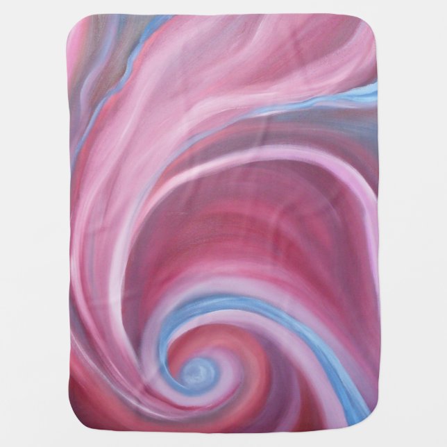 Pink and blue baby blanket (Front)