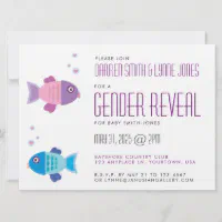 Bobbers or Bows Gender Reveal Invitation, Fishing Gender Reveal