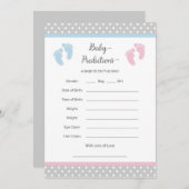 Pink and Blue Baby Prediction Card (Front/Back)
