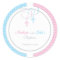 Pink and Blue Baptism Favor Sticker