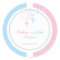 Pink and Blue Baptism Favor Sticker