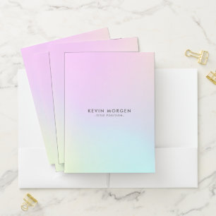 Pink and blue blurred background pocket folder