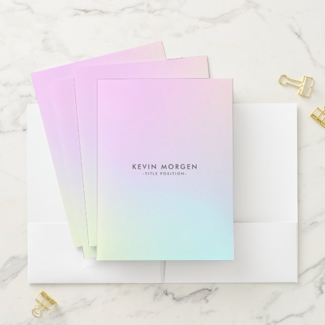 Pink and blue blurred background pocket folder (In Situ)