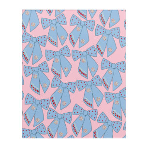 Pink And Blue Bows Acrylic Print