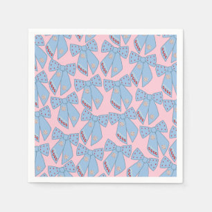 Pink And Blue Bows Napkins
