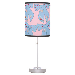 Pink And Blue Bows Table Lamp
