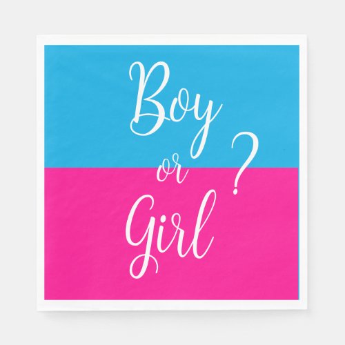 Pink and Blue Boy or Girl  Napkins